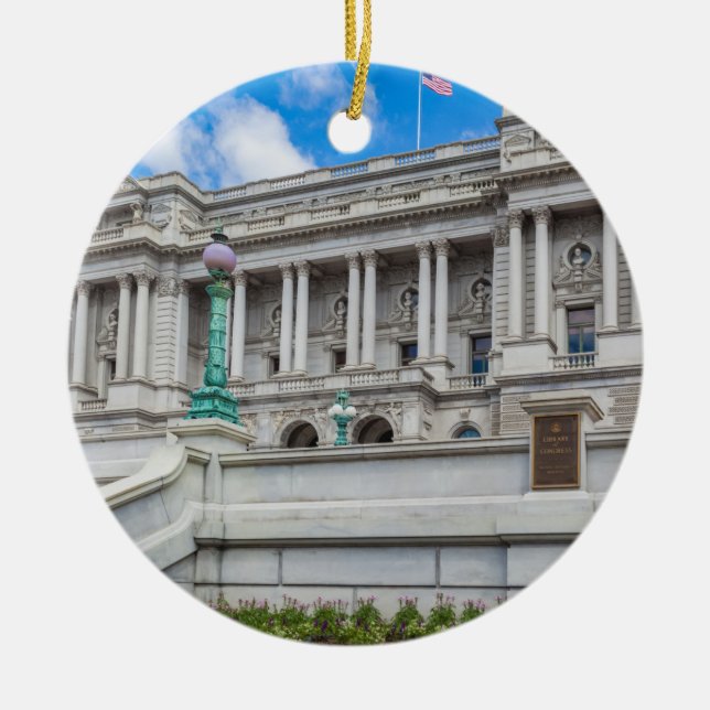 Library of Congress Ceramic Ornament (Front)