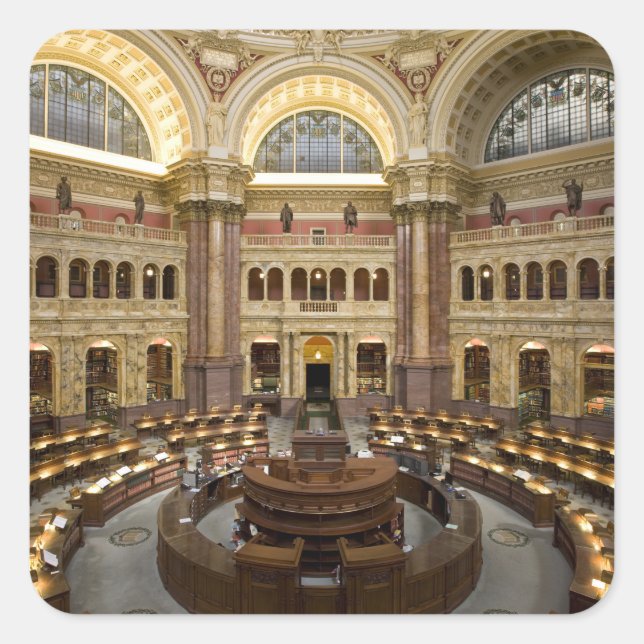Library of Congress Square Sticker (Front)