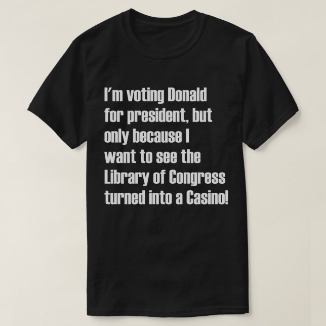 Library of Congress turned into a Casino T-Shirt (Design Front)