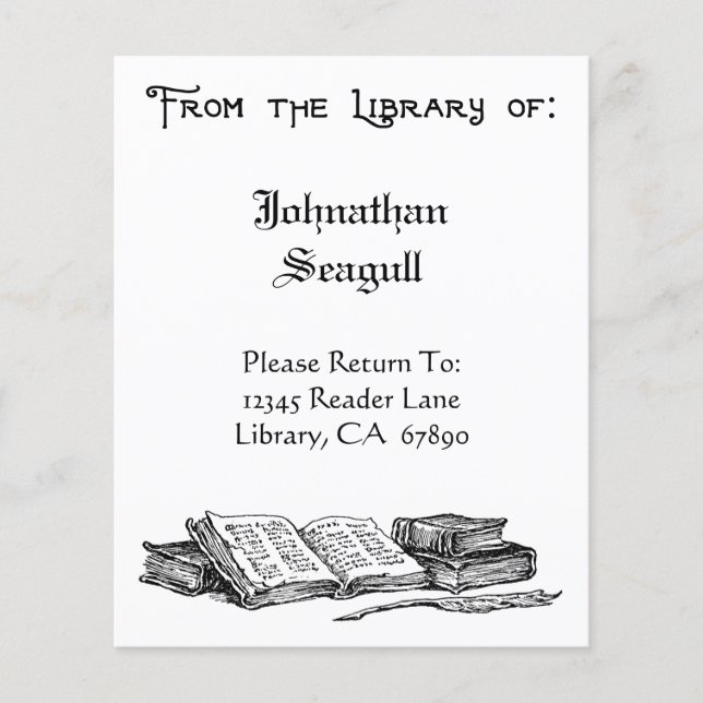 Library of Custom Bookplate Flyers (Front)