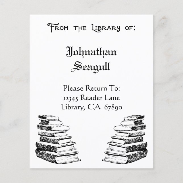 Library of Custom Bookplate Flyers (Front)