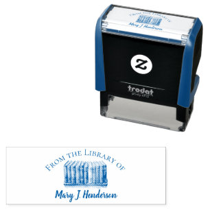 Library of Custom Text Name Self-inking Stamp