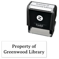 Library Property Of Self-Inking Stamp