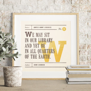 Library Quote by John Lubbock Poster