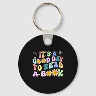 Library reading lovers funny good day to read book key ring