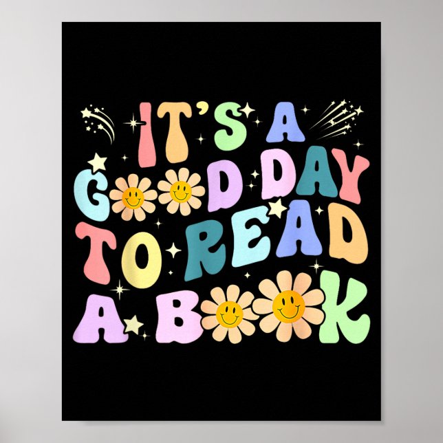 Library reading lovers funny good day to read book poster (Front)