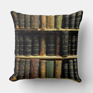 Library Reversable Throw Pillow