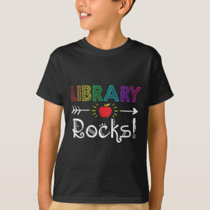 Library Rocks Teacher Student Fun Back To School G T-Shirt