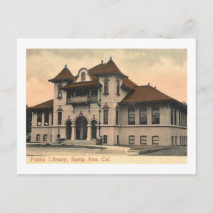 Library, Santa Ana, California Vintage Postcard