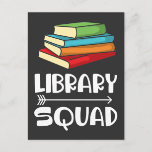 Library Squad - book lovers Librarian Reader Postcard