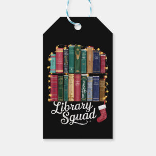 Library Squad Christmas Book Lovers Team Reading Gift Tags