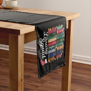 Library Squad Christmas Book Lovers Team Reading Short Table Runner