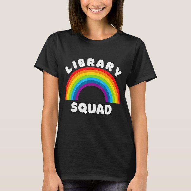 Library Squad  Fun Librarian Kindergarten Book 1 T-Shirt (Front)