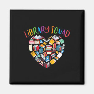 Library Squad Librarian Bookworm Book Lover Magnet