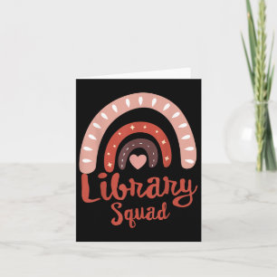 Library Squad School Squad Librarian Bookworm Book Card