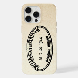Library Stamp Smithsonian Institution 1944 iPhone 15 Pro Max Case
