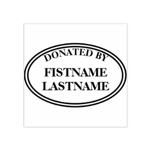 Library stamp style book donation stamp