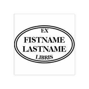 Library stamp style ex libris book plate