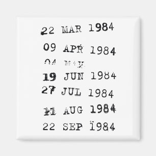 Library Stamps Date Due 1984 Magnet