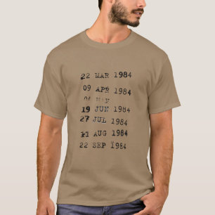 Library Stamps Date Due 1984 T-Shirt