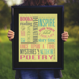 Library Subway Art   Poster