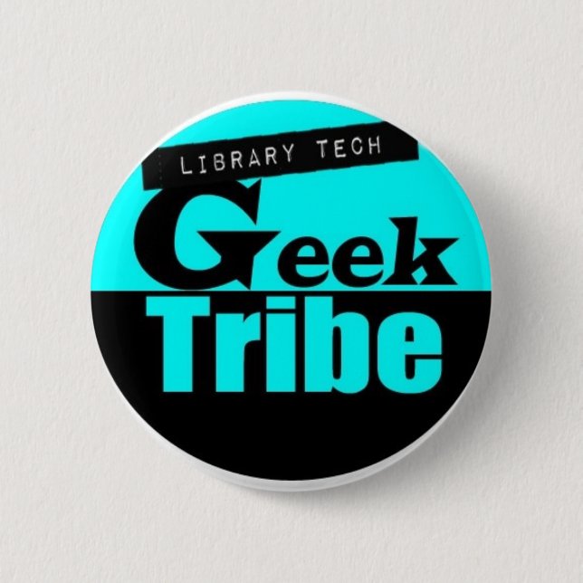 Library Tech Geek Tribe 6 Cm Round Badge (Front)