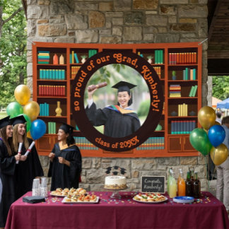 Library-Themed Graduation Photo Banner