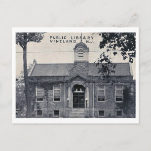 Library, Vineland, New Jersey Vintage Postcard