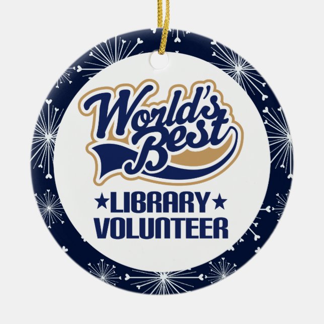 Library Volunteer Gift Ornament (Front)