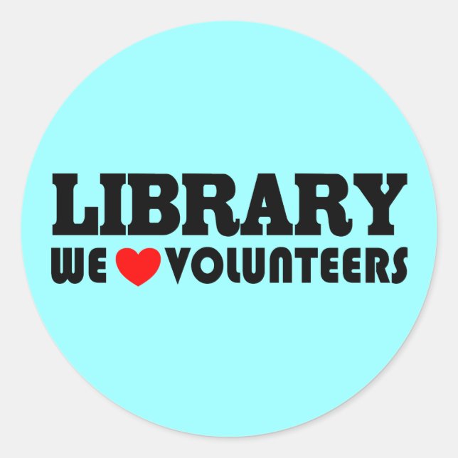 Library Volunteer Sticker (Front)
