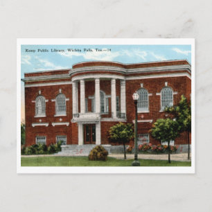Library, Wichita Falls, TX Vintage Postcard