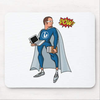Libraryman with POW! Mouse Pad