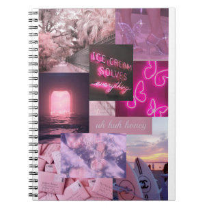 Libreta aesthetic collage rosa notebook