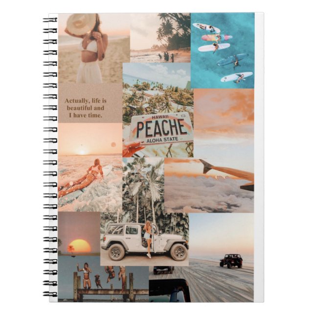 Libreta aesthetic summer vibes collage notebook (Front)