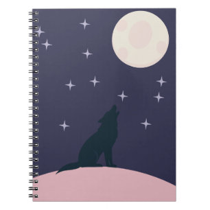libreta con diseño lobo notebook
