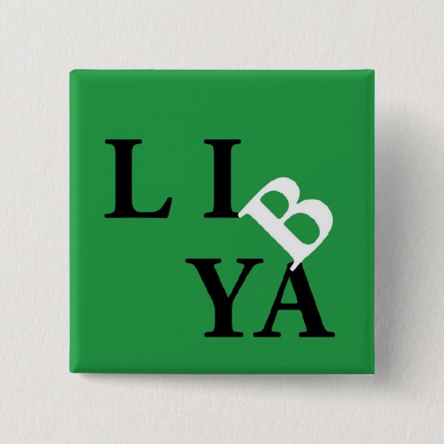 LIBYA 15 CM SQUARE BADGE (Front)
