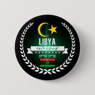 Libya 6 Cm Round Badge