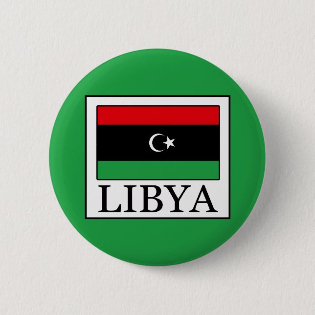 Libya 6 Cm Round Badge (Front)