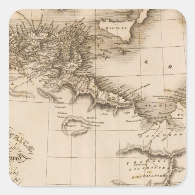 Libya, Africa Square Sticker (Front)