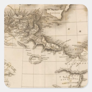 Libya, Africa Square Sticker