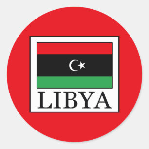 Libya Classic Round Sticker