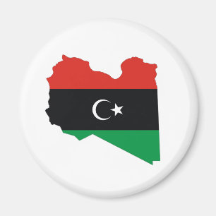 libya country flag map magnet