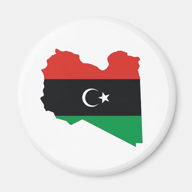 libya country flag map magnet (Front)