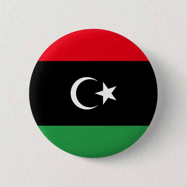 Libya Flag 6 Cm Round Badge (Front)
