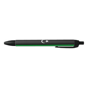 Libya Flag Black Ink Pen