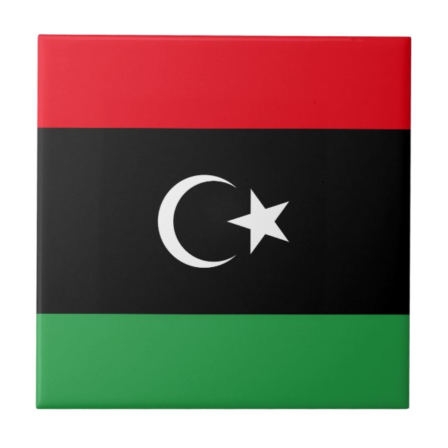 Libya Flag Ceramic Tile (Front)