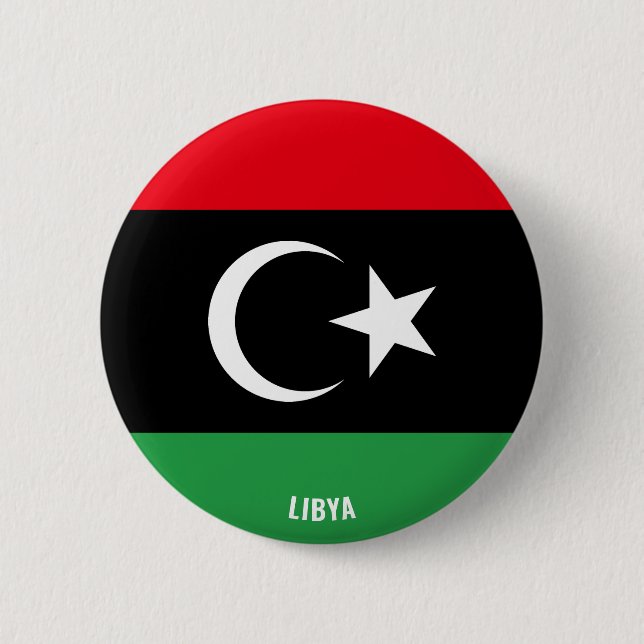 Libya Flag Charming Patriotic Button (Front)