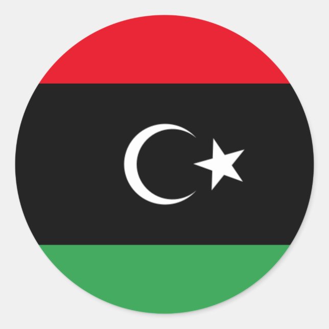 Libya Flag Classic Round Sticker (Front)