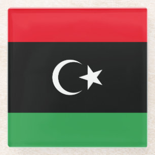 Libya Flag Glass Coaster