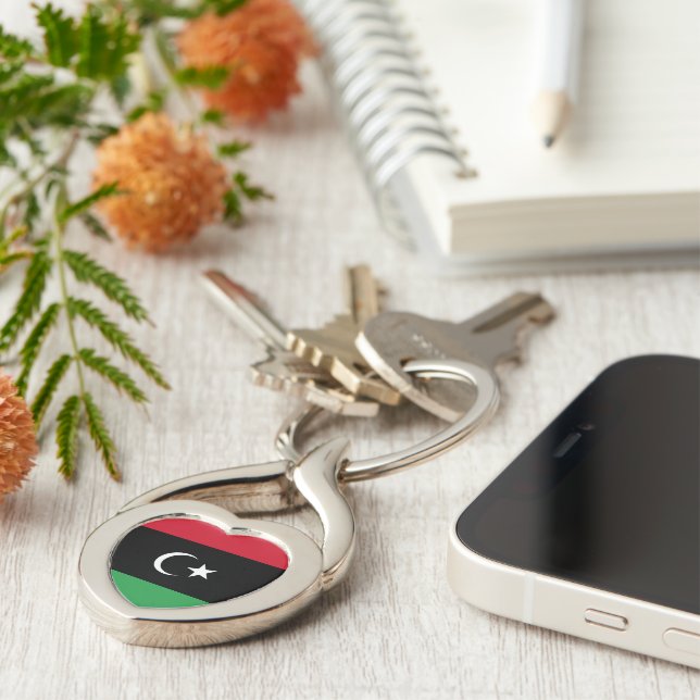 Libya flag key ring (Side)